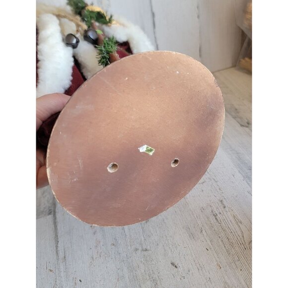 Santa woodlands Santa Claus staff Dove basket Xmas figure vintage unique - Picture 10 of 10